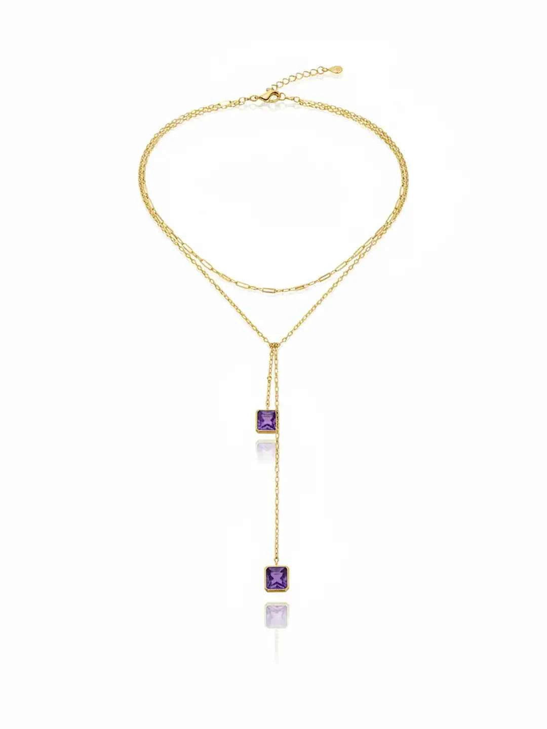 Amethyst Drop Necklace