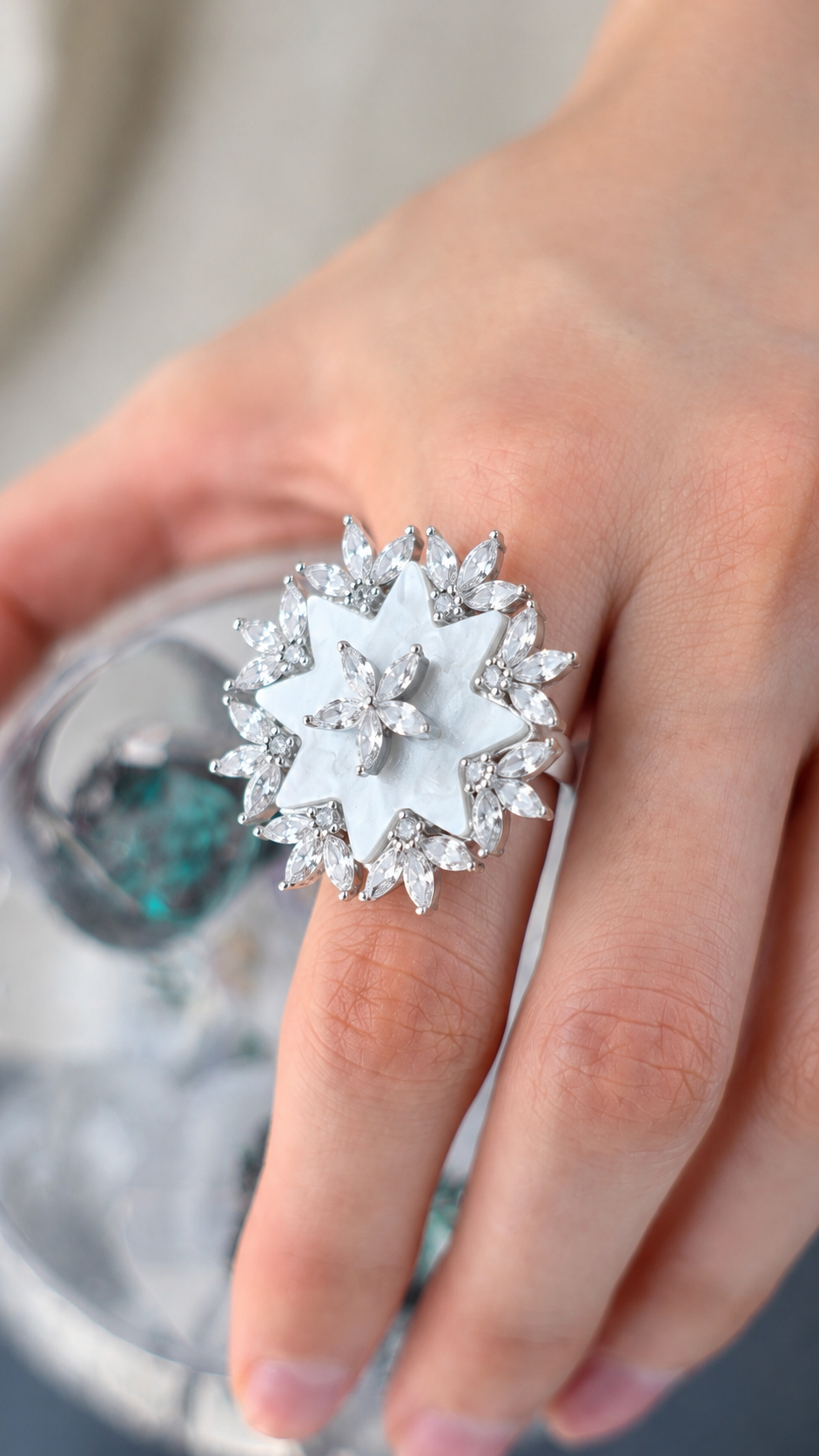 Moonlit Flora Ring