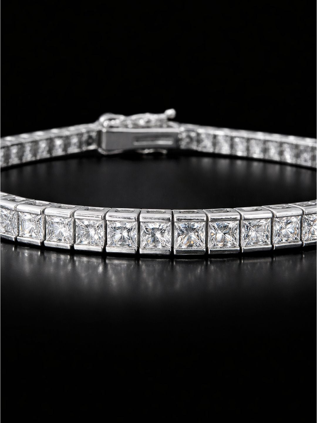 Sterling Princess Halo Bracelet