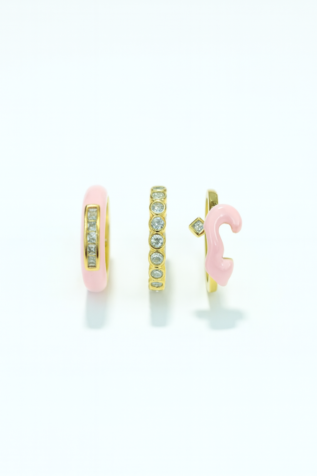 Blush Mirage Rings - (Stack of 3)