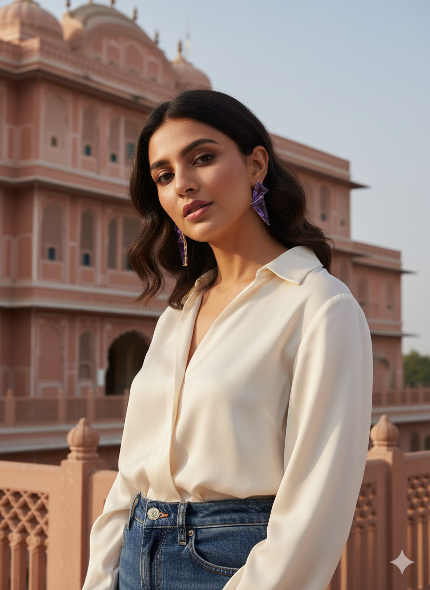 Violet Prism Earrings