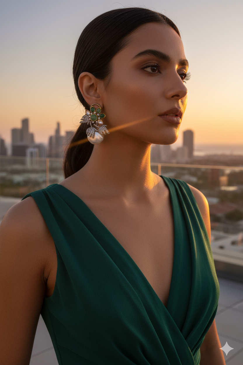 Pearl Flora Majesty Earrings