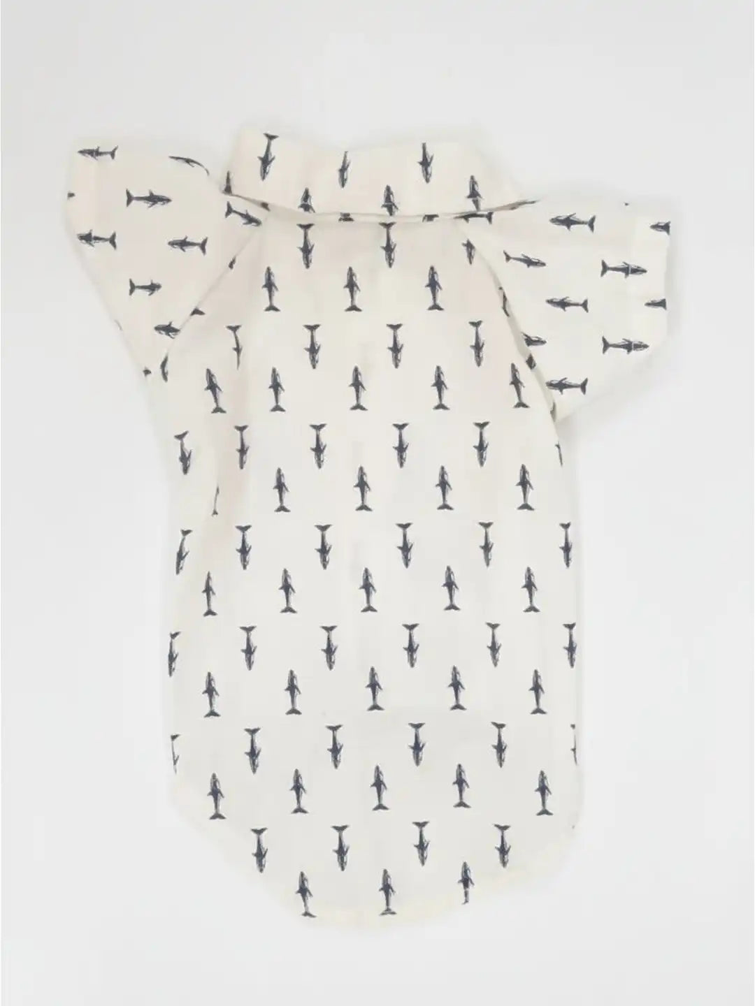 Baby onesie for pet with shark pattern