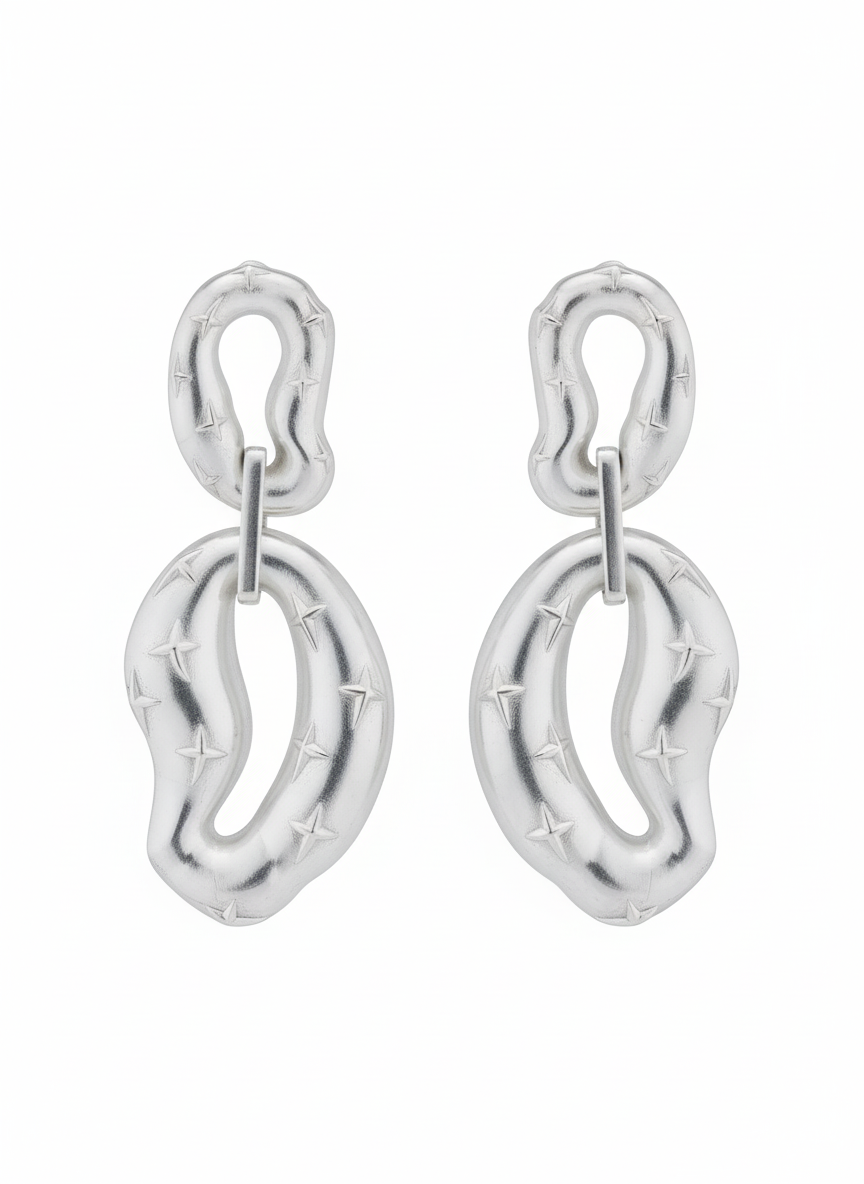 Silver Stellar Rift Dangler Earring - Statement Jewellery by nEo Near Earth Object