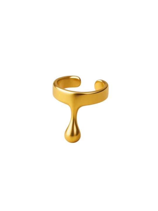 Gold open-ended Ear Cuff | Statement Ear Cuff | neo jewelry