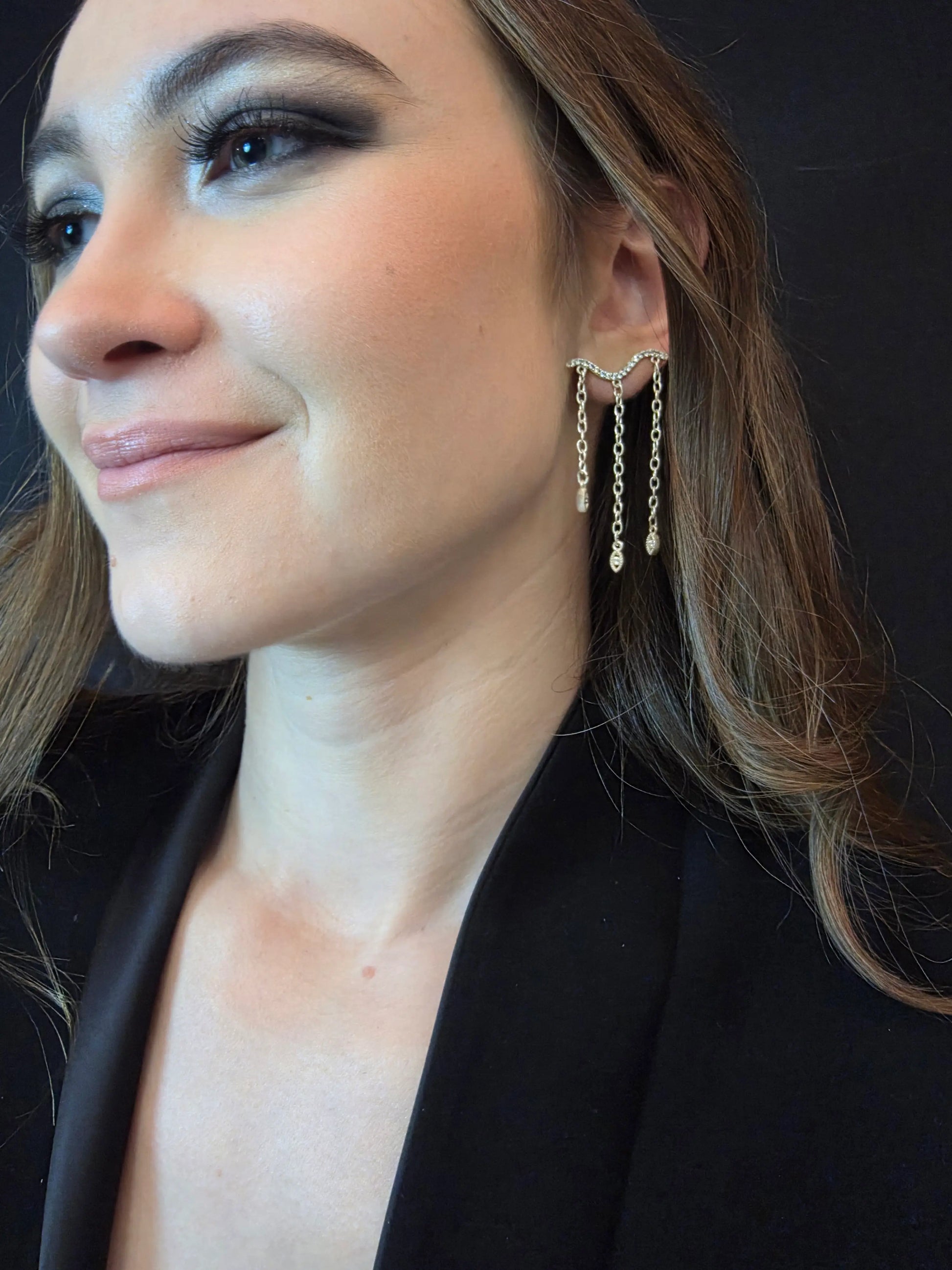 Silver Plated Earrings Starfall Earrings