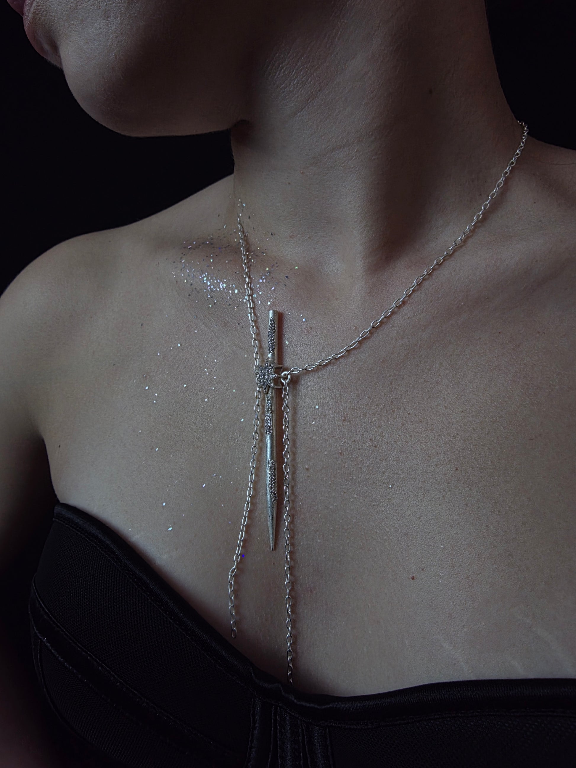 Near Earth Object | Silver Necklace