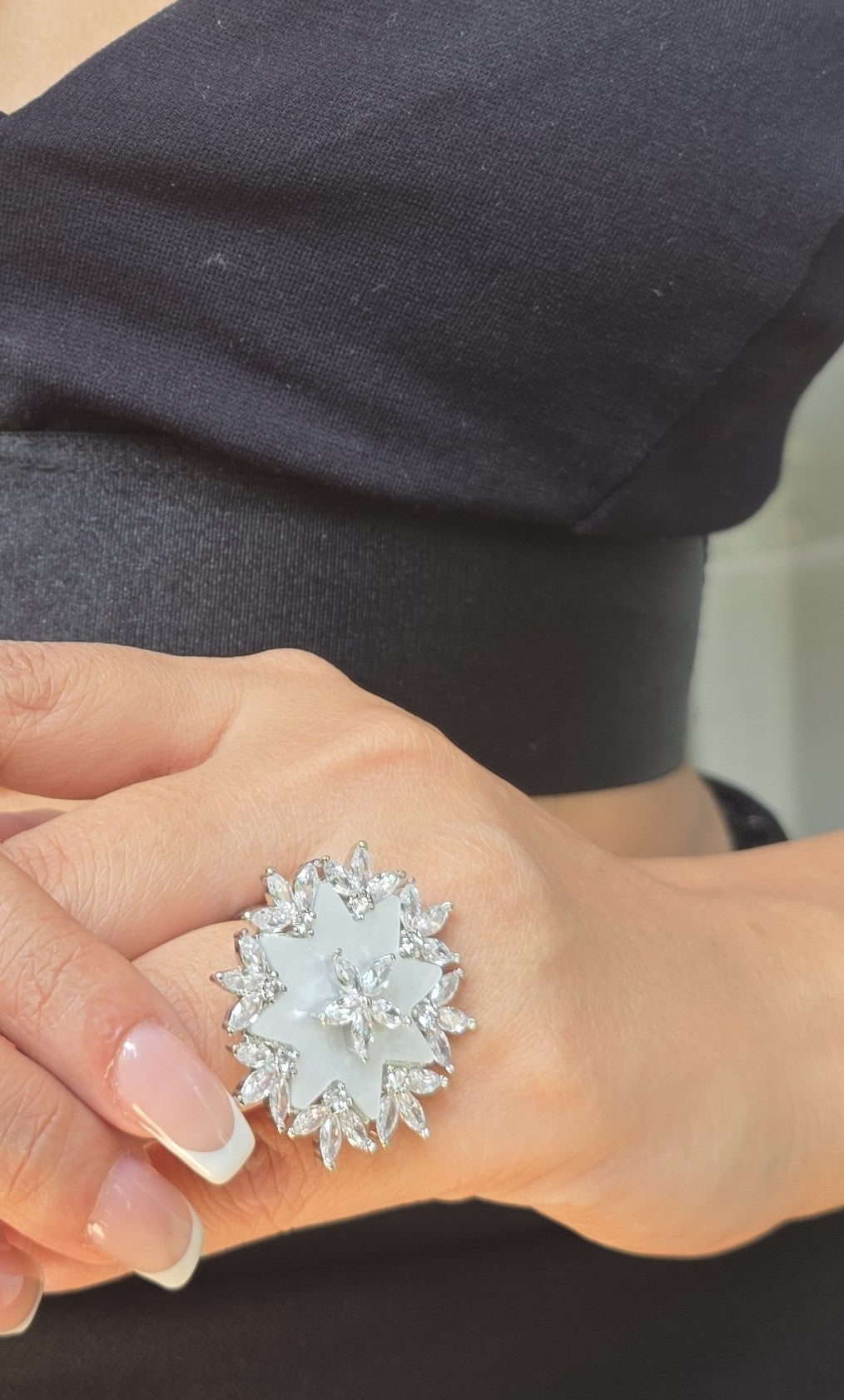 Moonlit Flora Ring