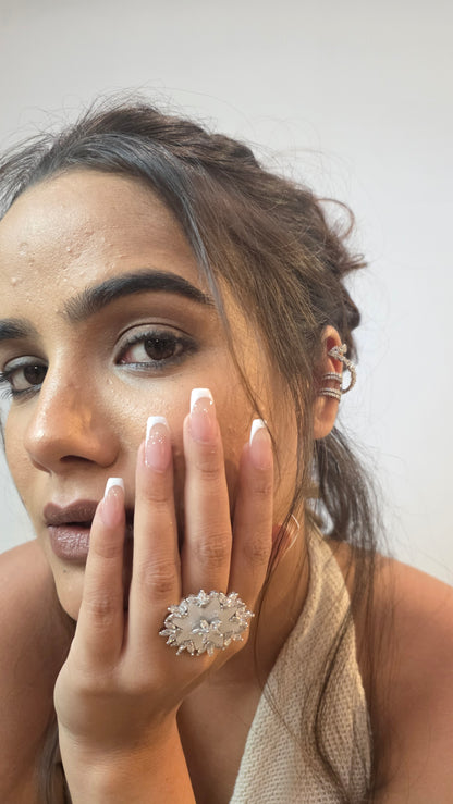 Moonlit Flora Ring