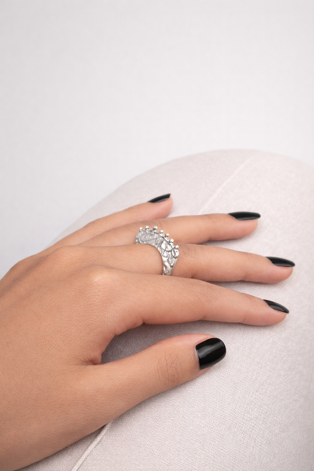 Aurora Crest Crome Ring