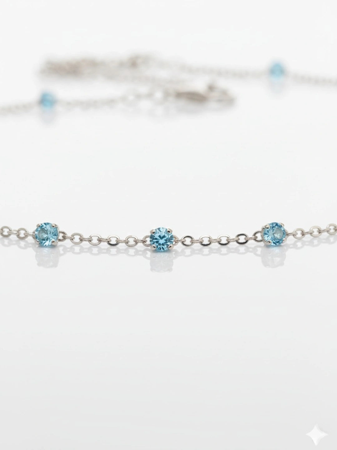 Aqua Orbit Necklace crafted in 925 silver