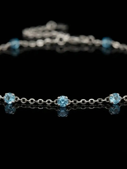 Aqua Orbit Necklace crafted in 925 silver