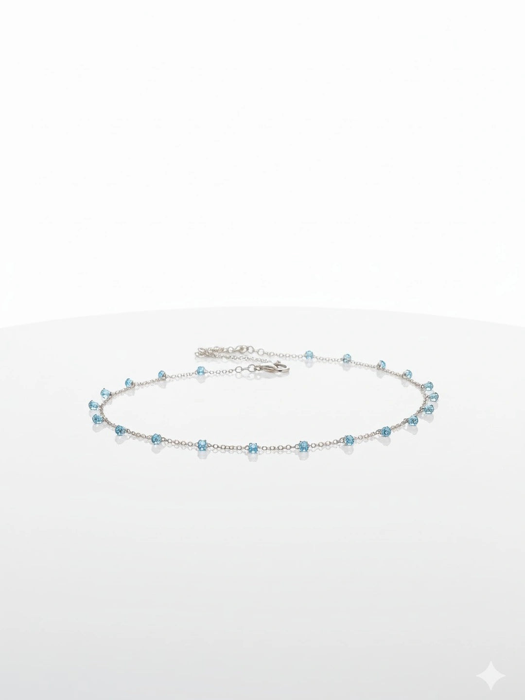 Aqua Orbit Necklace crafted in 925 silver
