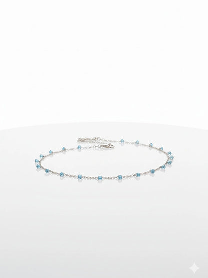 Aqua Orbit Necklace crafted in 925 silver