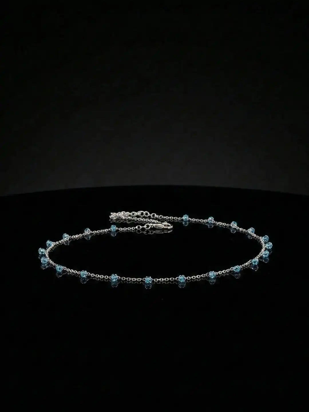 Aqua Orbit Necklace crafted in 925 silver