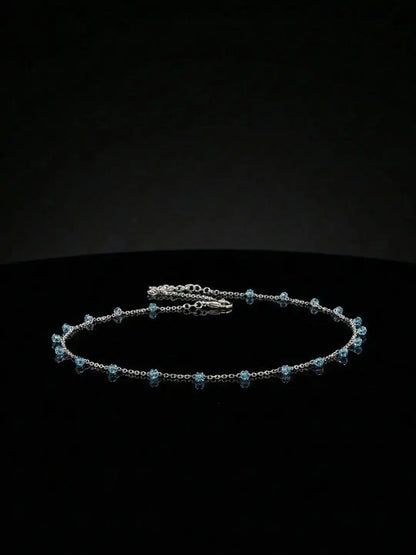 Aqua Orbit Necklace crafted in 925 silver