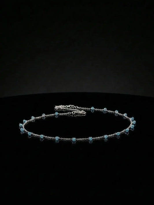 Aqua Orbit Necklace crafted in 925 silver