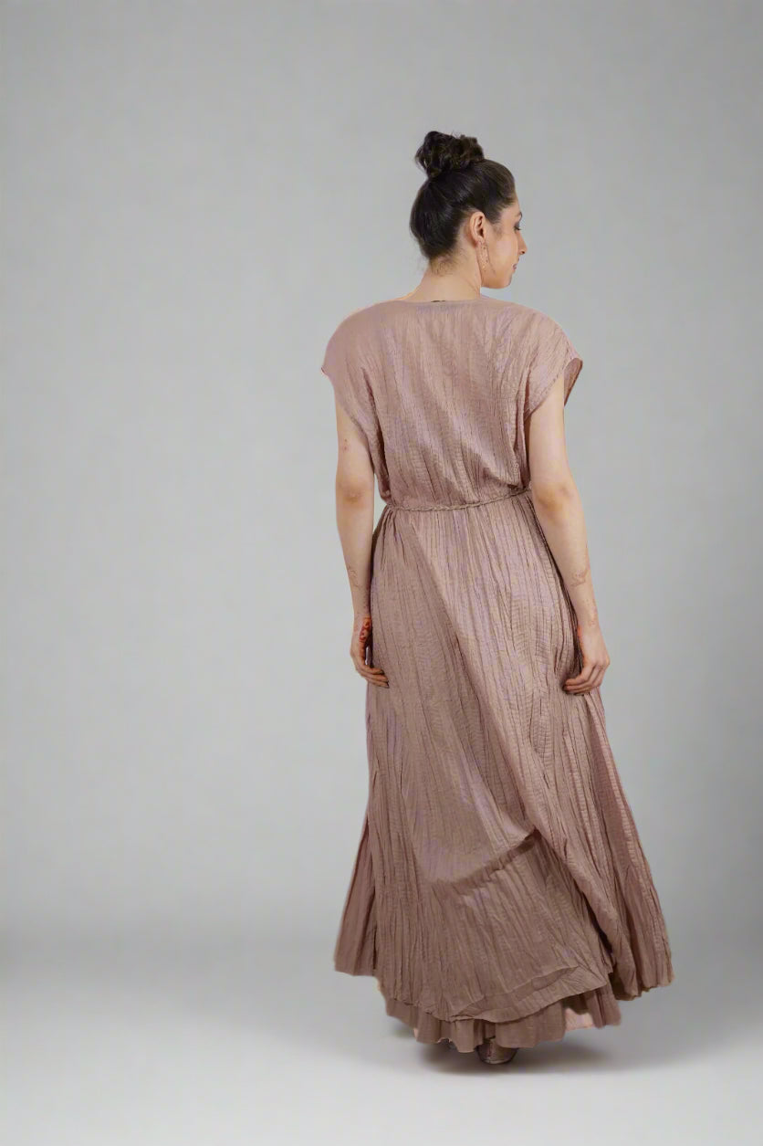 Aurora Haze Co-ord Set : Woman wearing a long, flowing dress - near Earth object | Women’s co-ord set | pret clothes | nEo clothes
