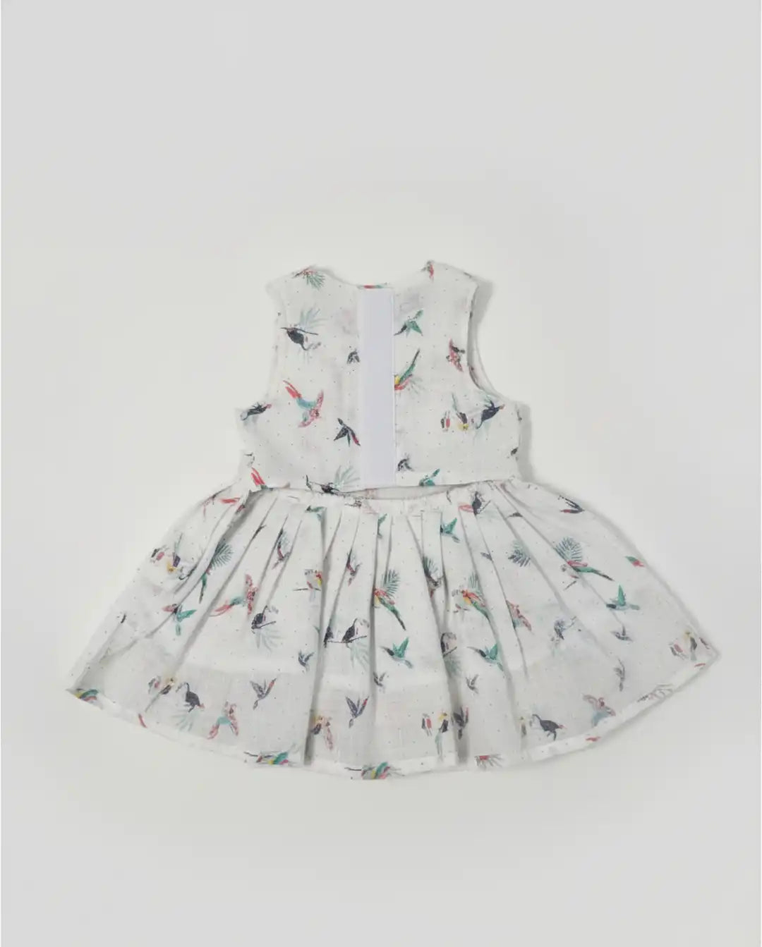 Children's dress with bird pattern 