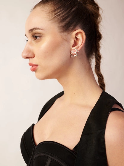 Silver Plated Earrings Celestial Trace Earrings