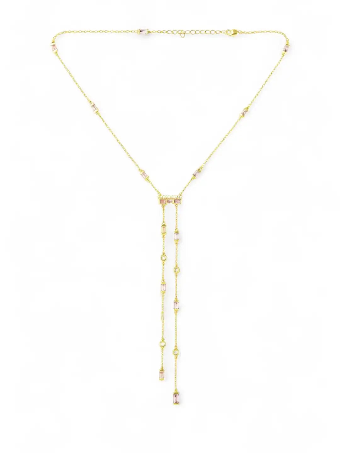 Gold Plated Necklace with a y-style 