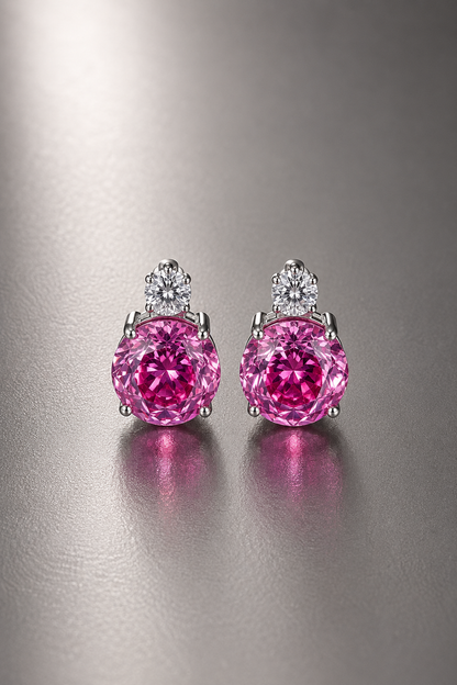 Fuchsia Star Earrings