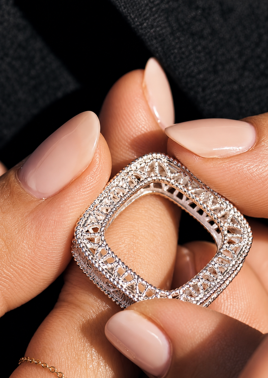 Silver Crescent Ring