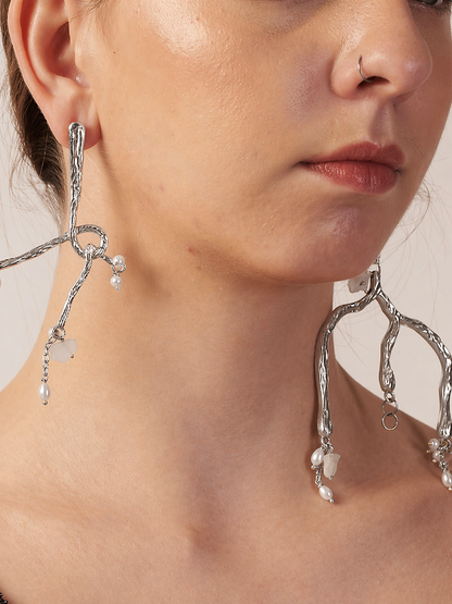Radiant Trail Crome Earrings