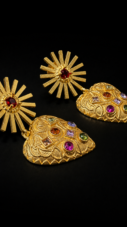 Cinderhalo Earrings