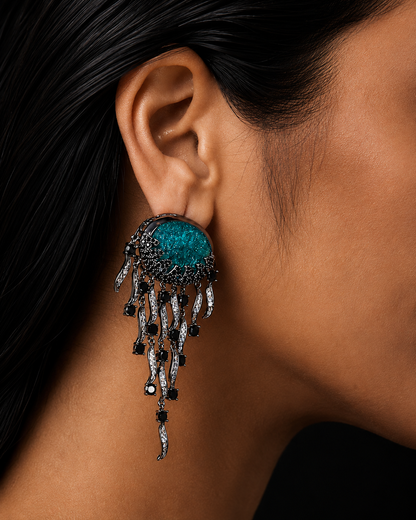 Moonlit Cascade Earring
