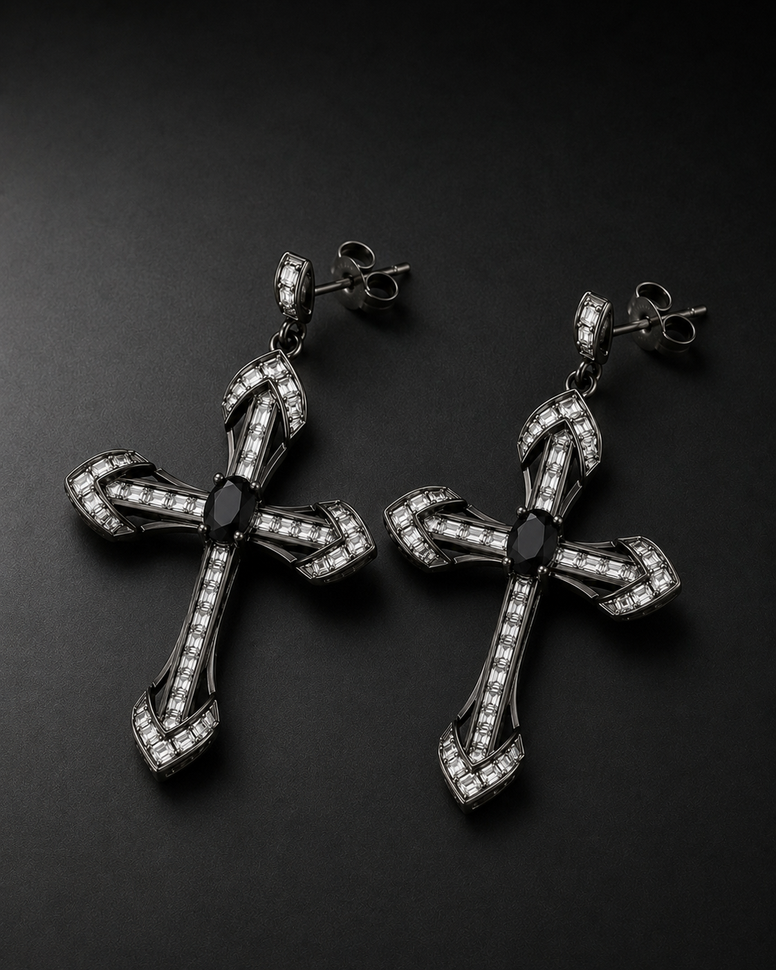 Obsidian Cross Drops (Man)