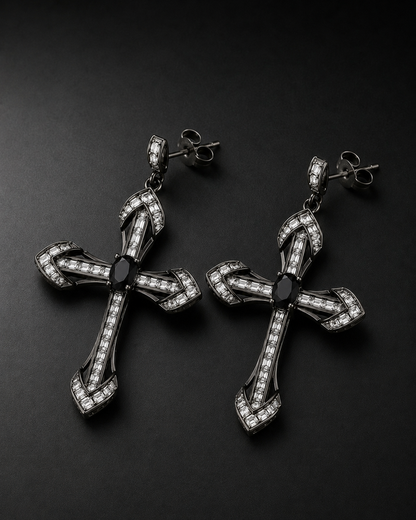 Obsidian Cross Drops (Man)