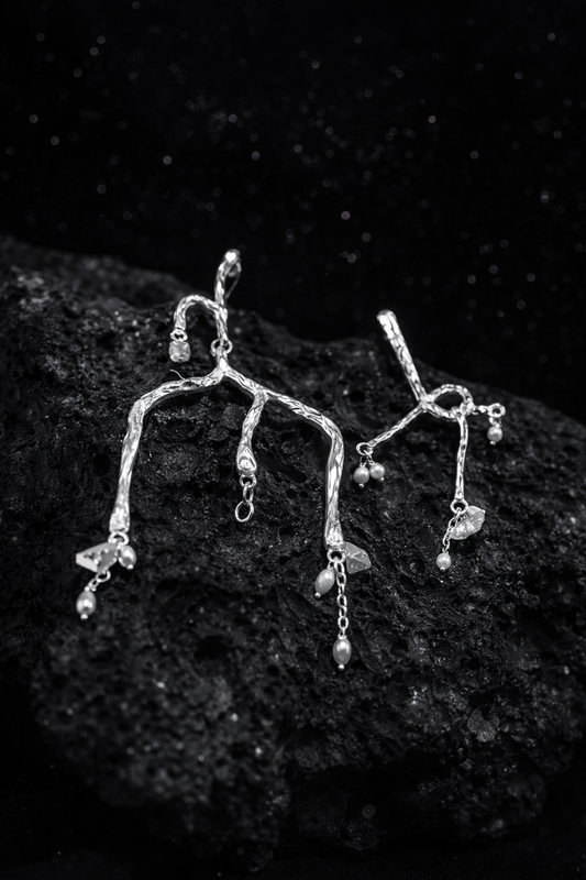 Radiant Trail Crome Earrings
