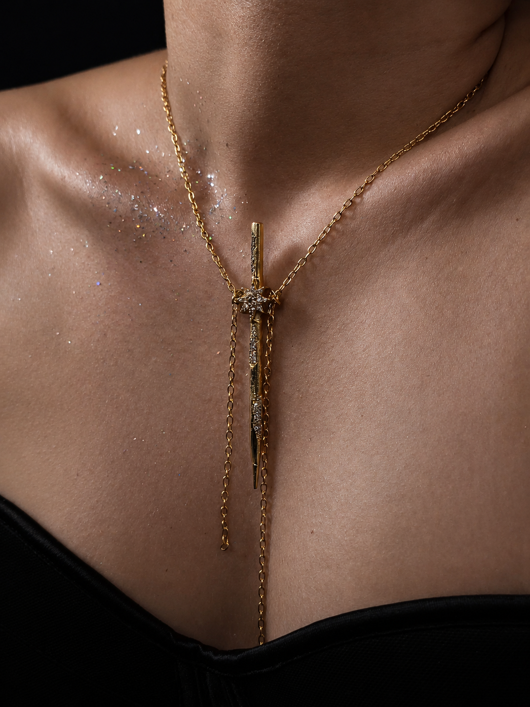 Golden Astral Spike Necklace
