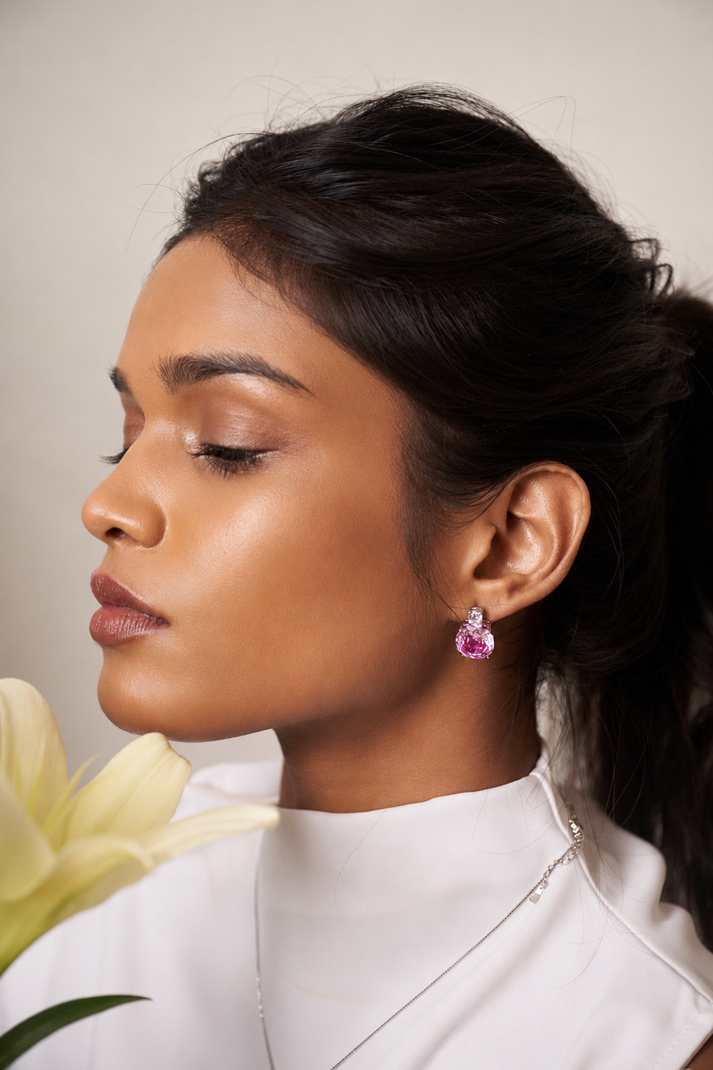 Fuchsia Star Earrings