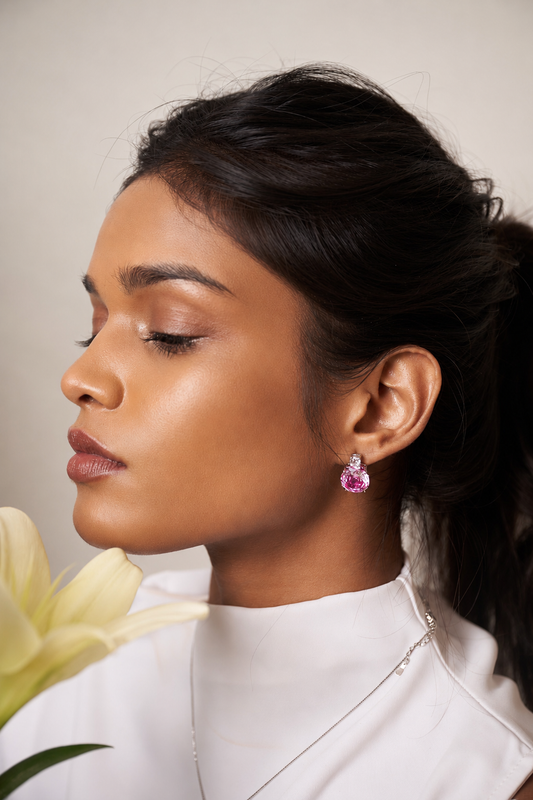 Fuchsia Star Earrings