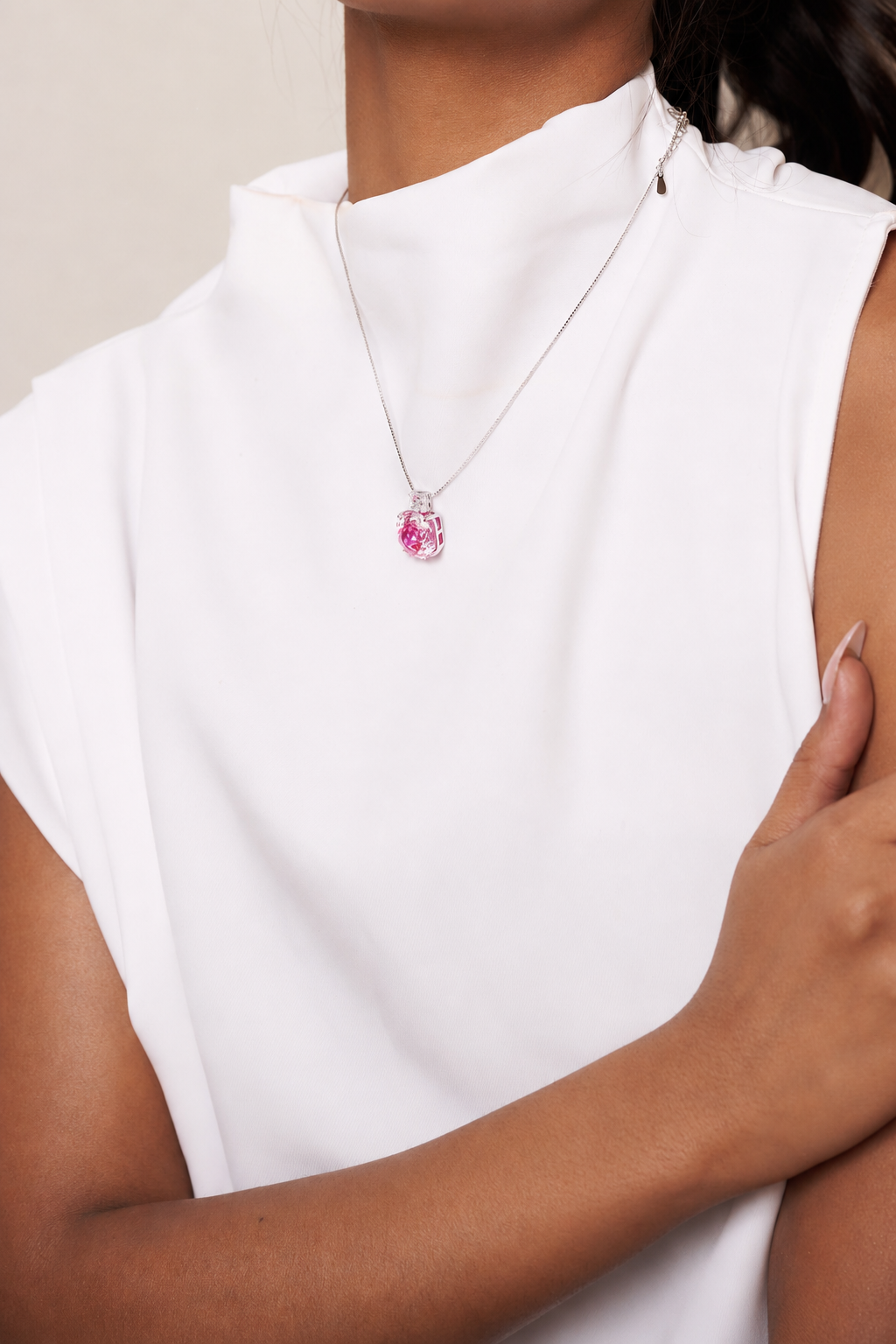 Fuchsia Star Necklace