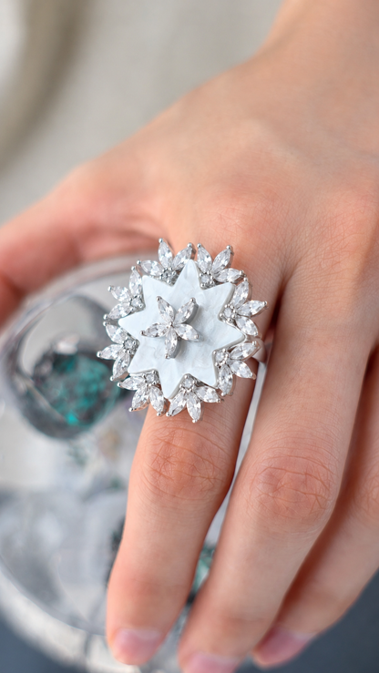 Moonlit Flora Ring