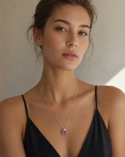 Fuchsia Star Necklace