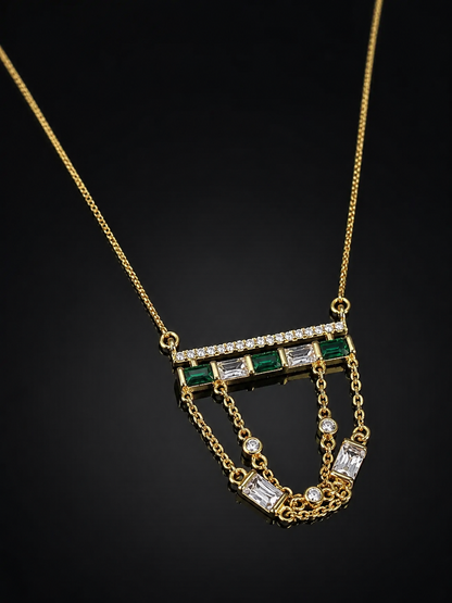 Emerald Orbit Necklace