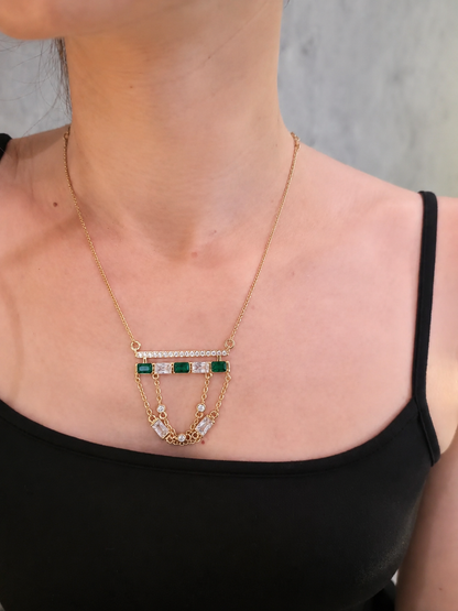 Emerald Orbit Necklace