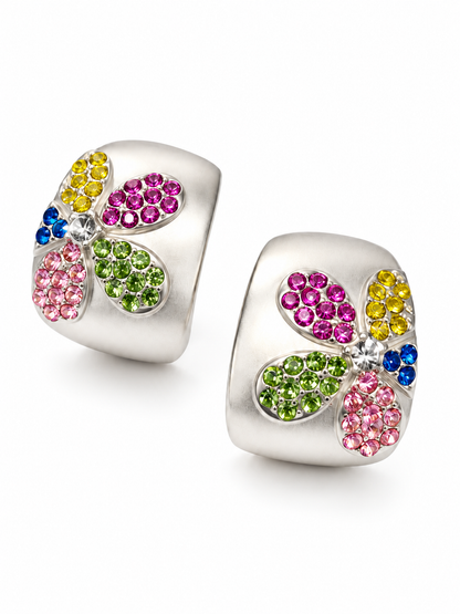 Moonlit Crome Bloom Earrings