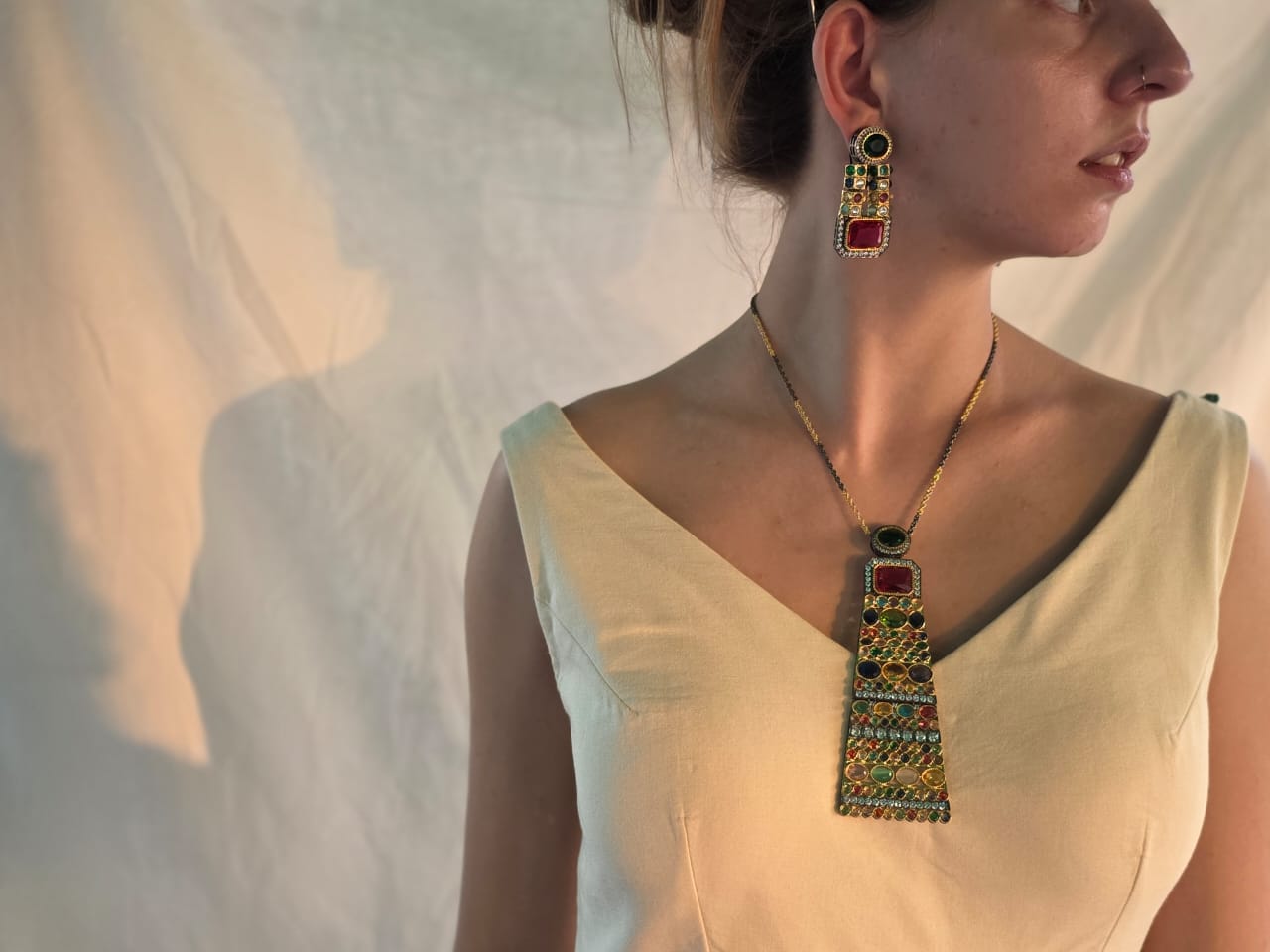 Colorful Regal Prism Set Necklace & Earrings - Heritage Jewelry by nEo