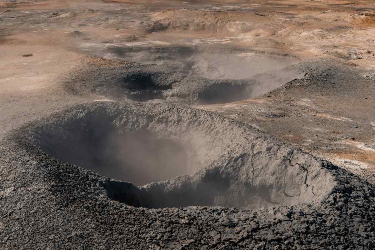 Crater Matter Set : Mature volcanic crater with surrounding landscape - near Earth object | Women's Dress | Pret Clothes | Asymmetrical Dress | nEo Clothes