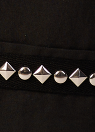 Eclipse Set : Close-up of a black belt with silver pyramid studs - near Earth object  | Women Co-ord Set | Pret Clothes | nEo Clothes.