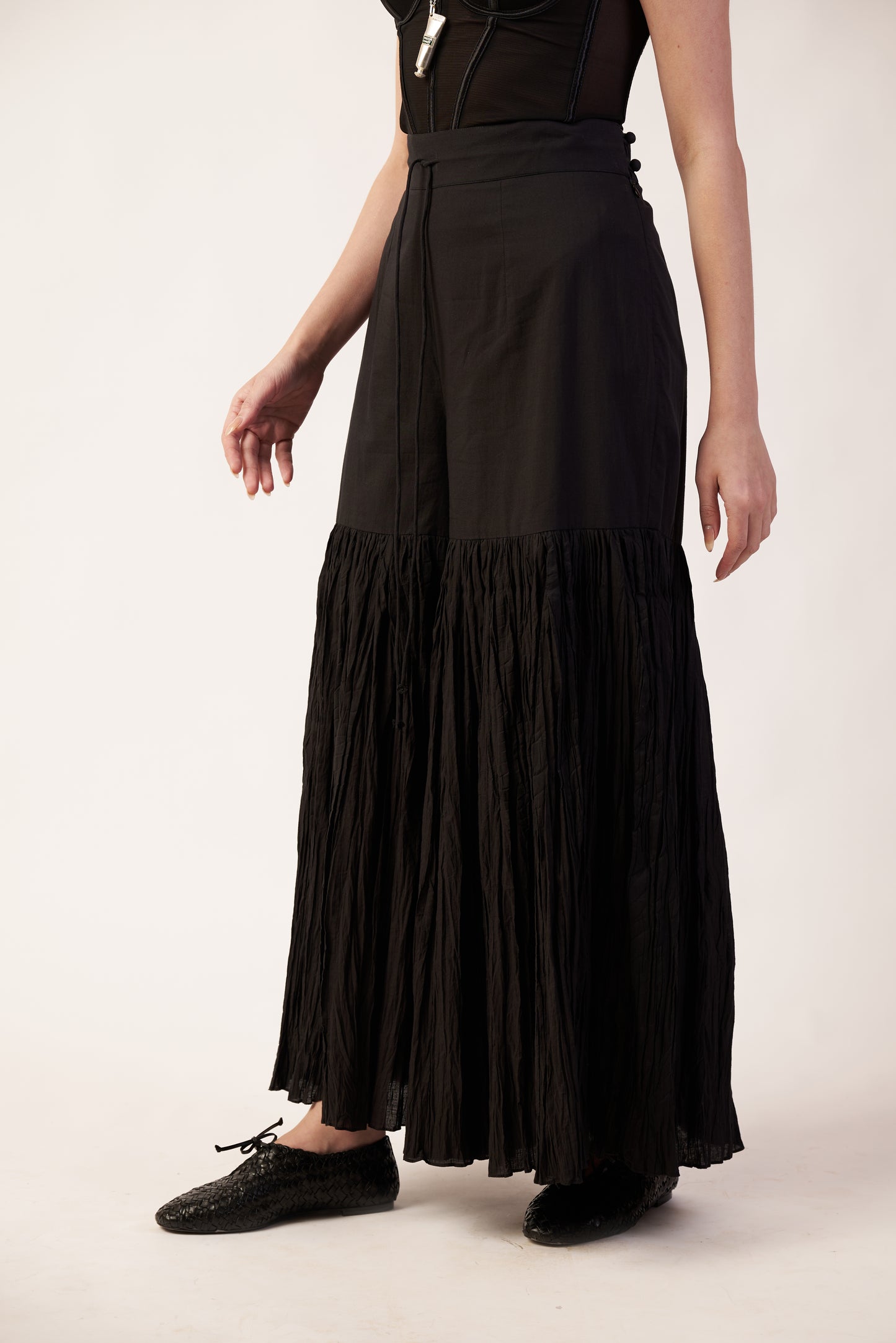 Black Eclipse Veil Pant With Celestial Elixir - Pret Clothes & Statement Jewellery by nEo Near Earth Object