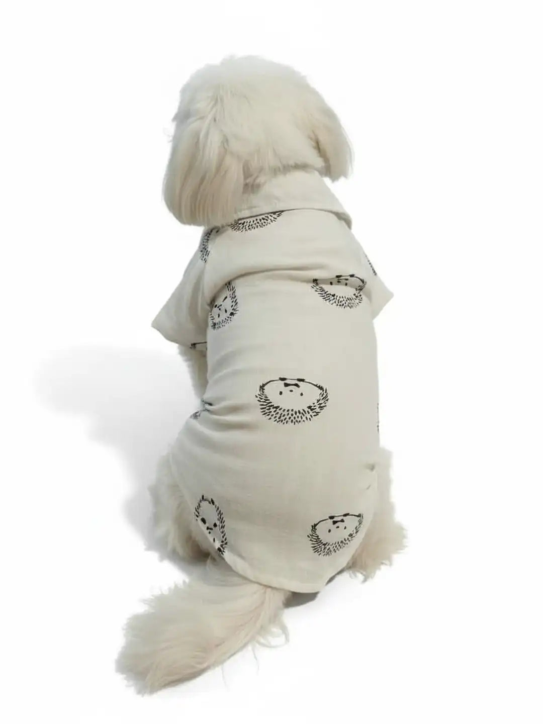 Dog wearing black patterns Shirt