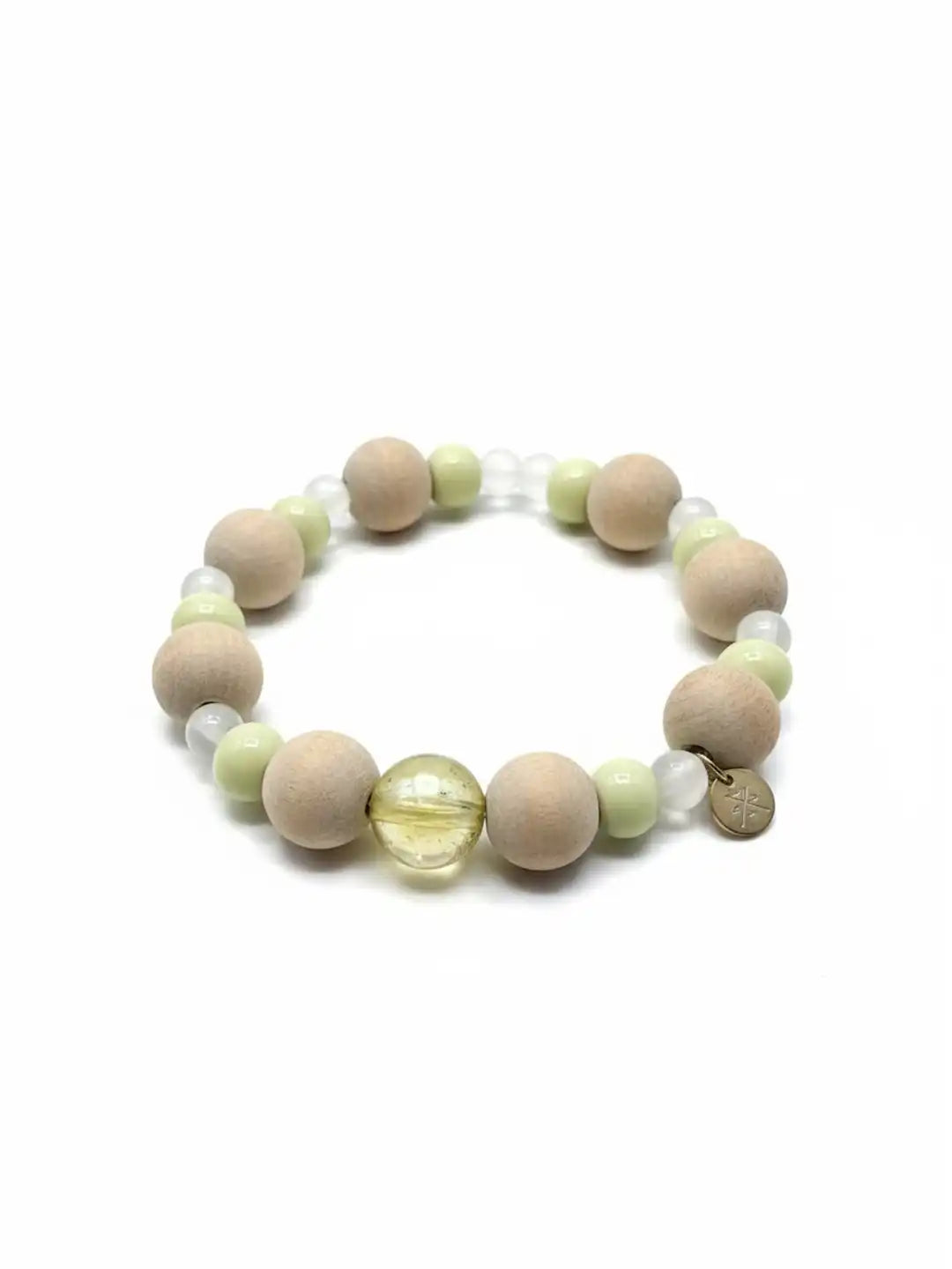 Bracelet with wooden and green beads for pet