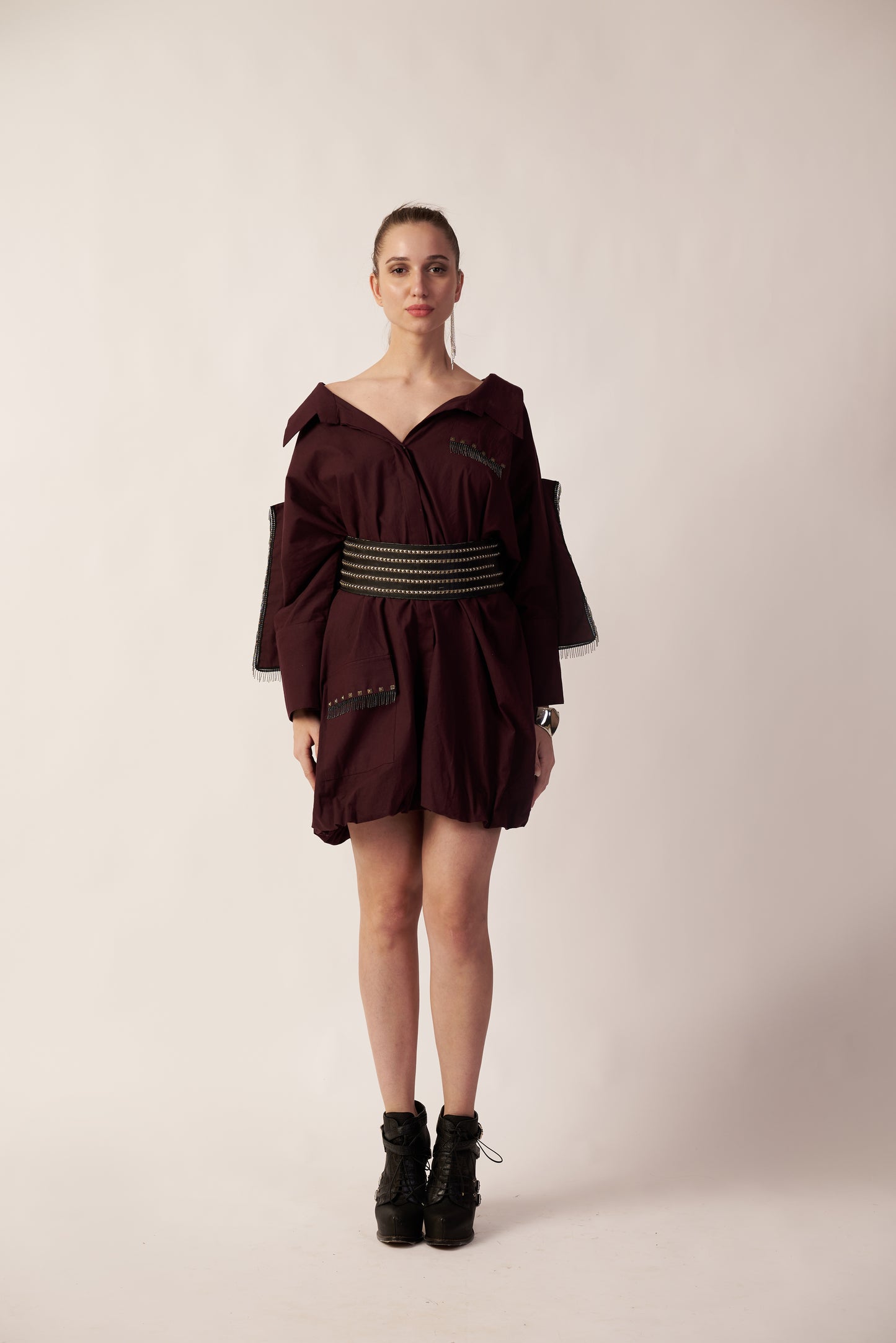 Galactic Rust : Woman wearing a Coca cola dress with a belt - near Earth object | Women Dresses | Pret Clothes | nEo Clothes.