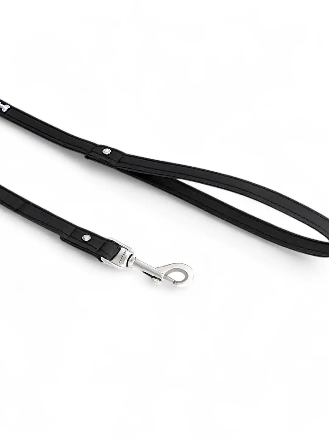 Black dog leash with a silver clip 